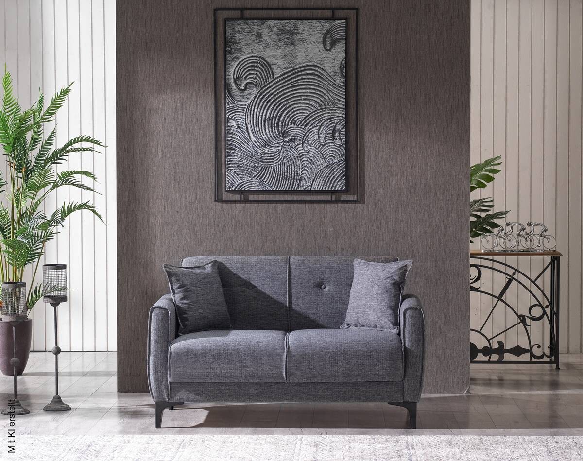 Sofa 3-2-1 San Marino anthrazit Microfaser