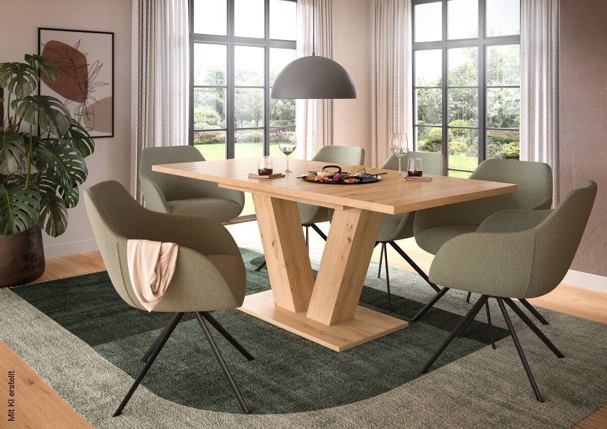 Esstisch MOTION Artisan Oak Nachbildung B/H/T: ca. 150x76x90 cm