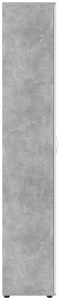 Mehrzweckschrank Andy 3 Beton Optik weiß B/H/T: ca. 70x187x34 cm