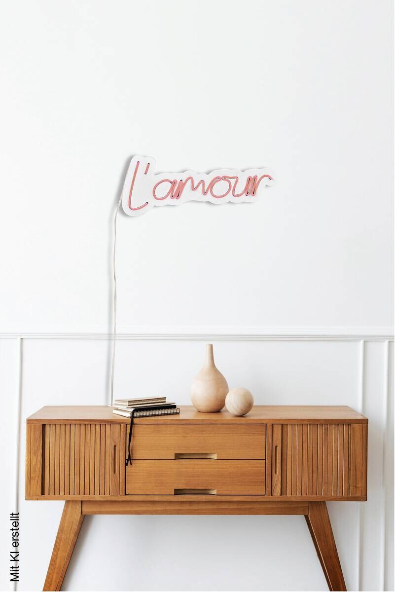 Opviq LED-Wandleuchte rosa PVC B/H/T/L: ca. 41x18x2x41 cm