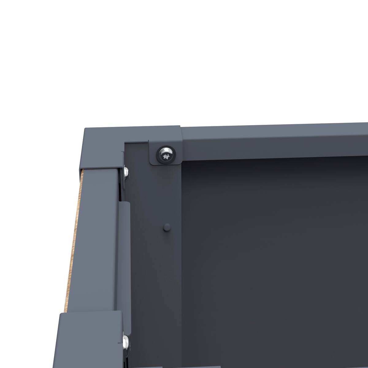 Westmann Pflanzkasten Talus Holzoptik Metall B/H/L: ca. 100x77x25 cm