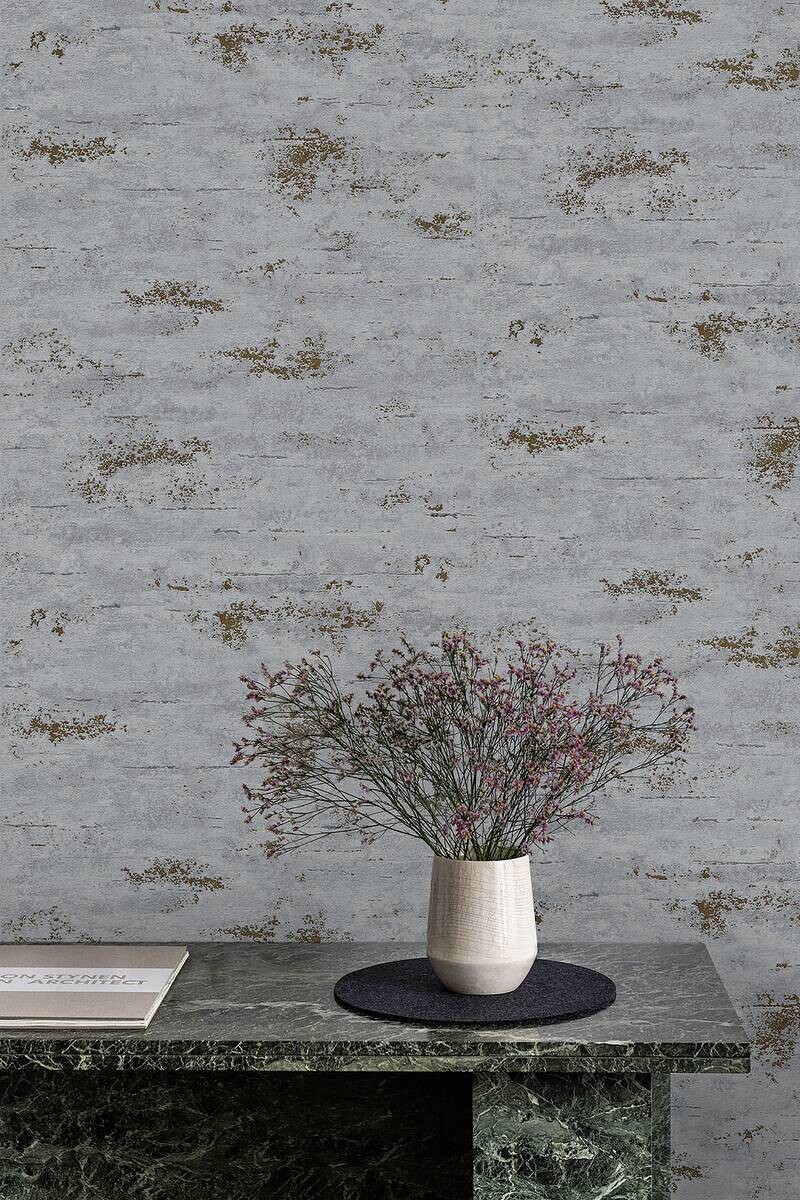 Vliestapete Struktur grau Kupfer B/L: ca. 53x1005 cm