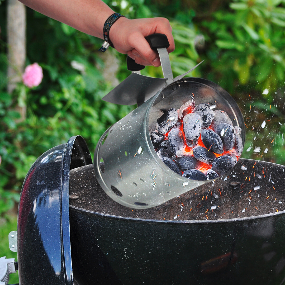 HI Anzündkamin Metall B/H/L: ca. 27x24,5x16,5 cm