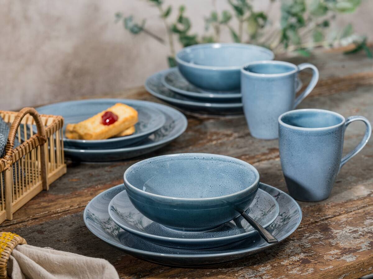 CreaTable Kombiservice Reactive BLUE petrol Keramik