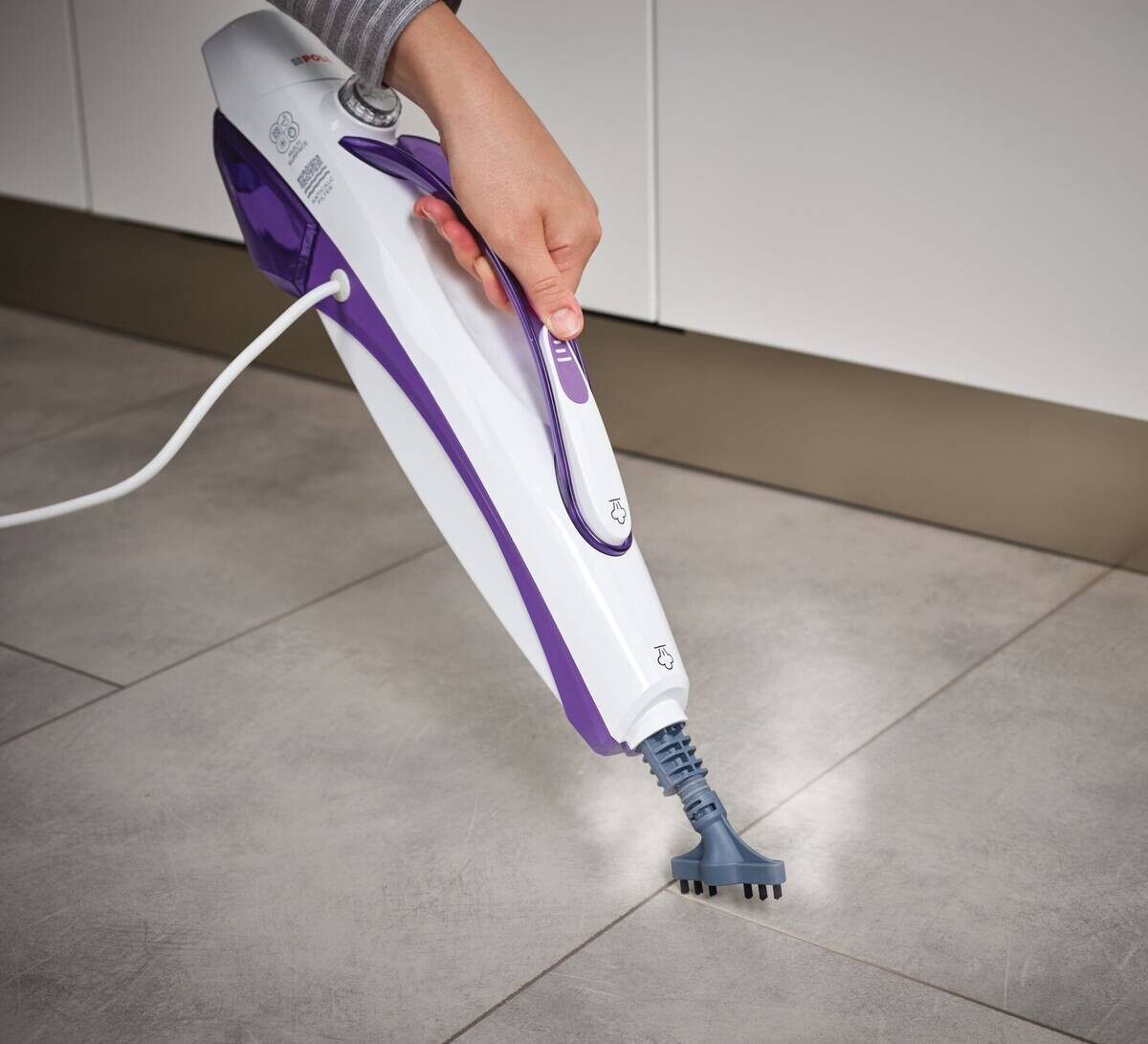 Polti Polti Dampfbesen und Dampfreiniger SV440 weiß lila Kunststoff Stahl B/H/T: ca. 20x32x112 cm