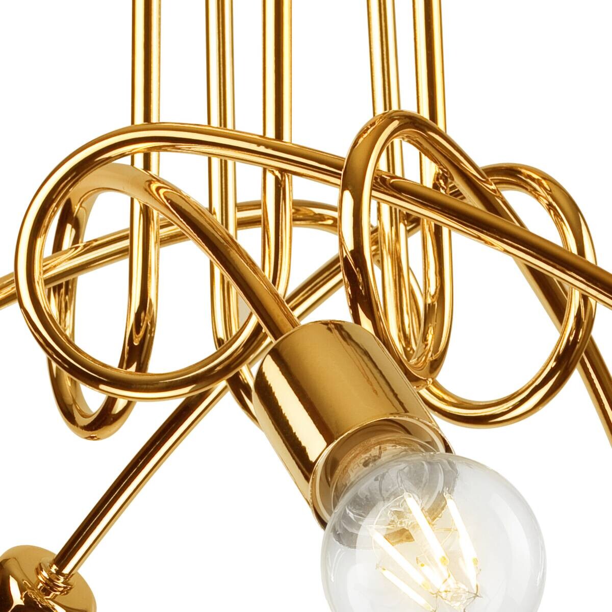 Lamkur Deckenleuchte CAMILLA 36823 gold Stahl H/L: ca. 30x46 cm E27 5 Brennstellen