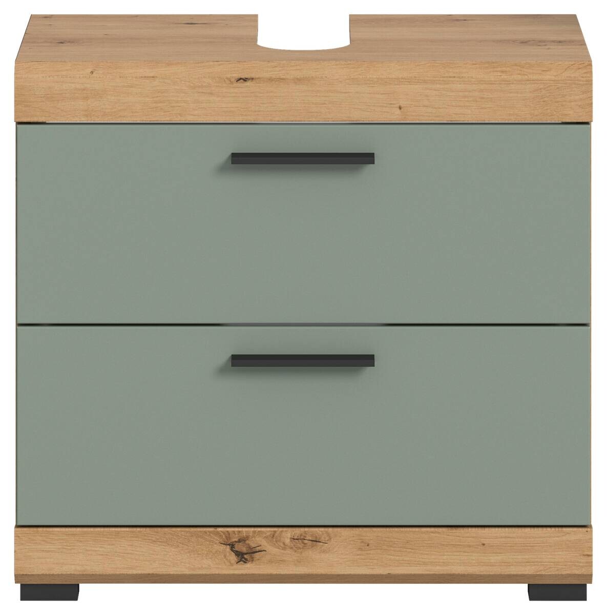 Waschbeckenunterschrank Scout Eiche Artisan Nachbildung salbei Nachbildung B/H/T: ca. 60x56x37 cm