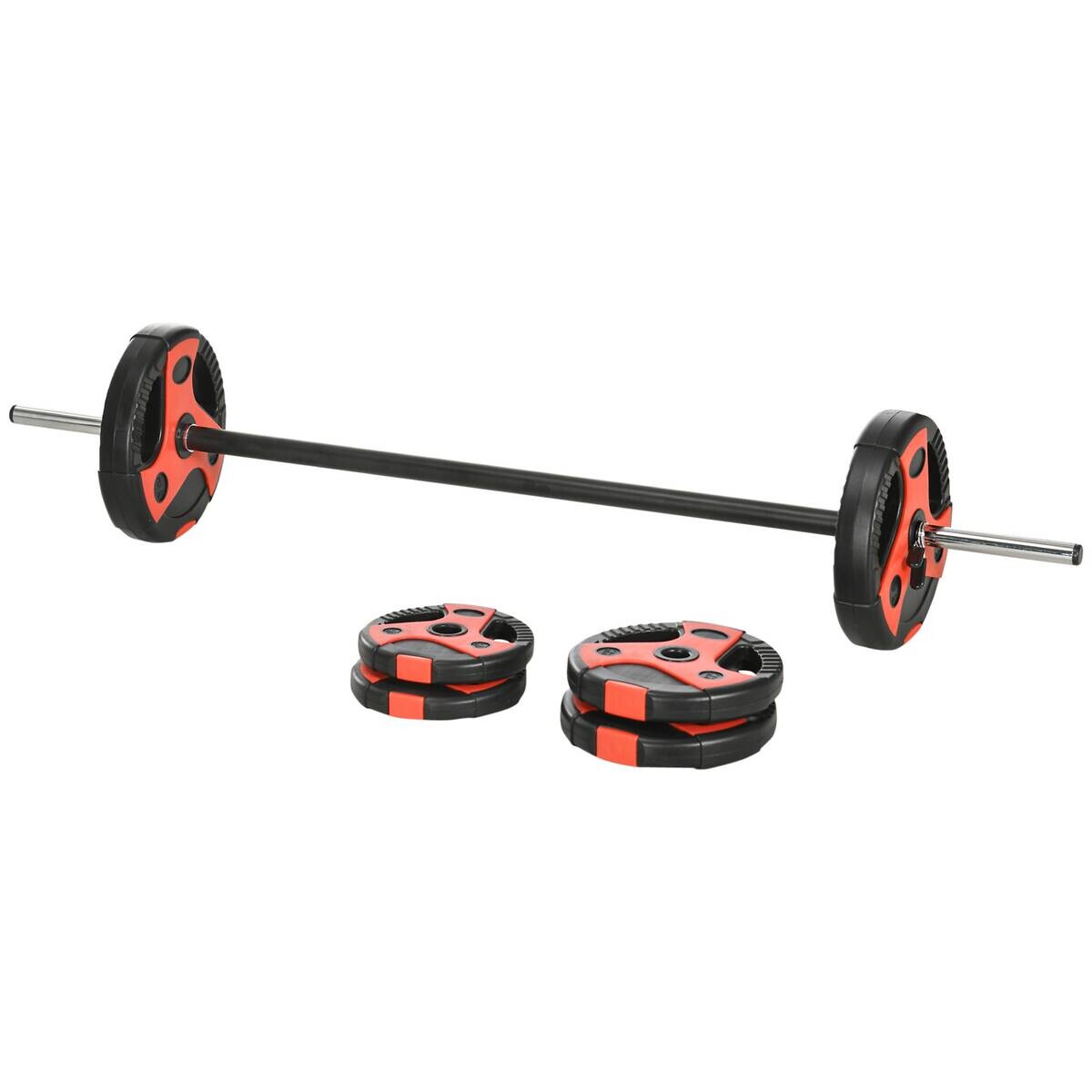 SPORTNOW Hantel-Set rot Kunststoff B/H/L: ca. 17x140x17 cm