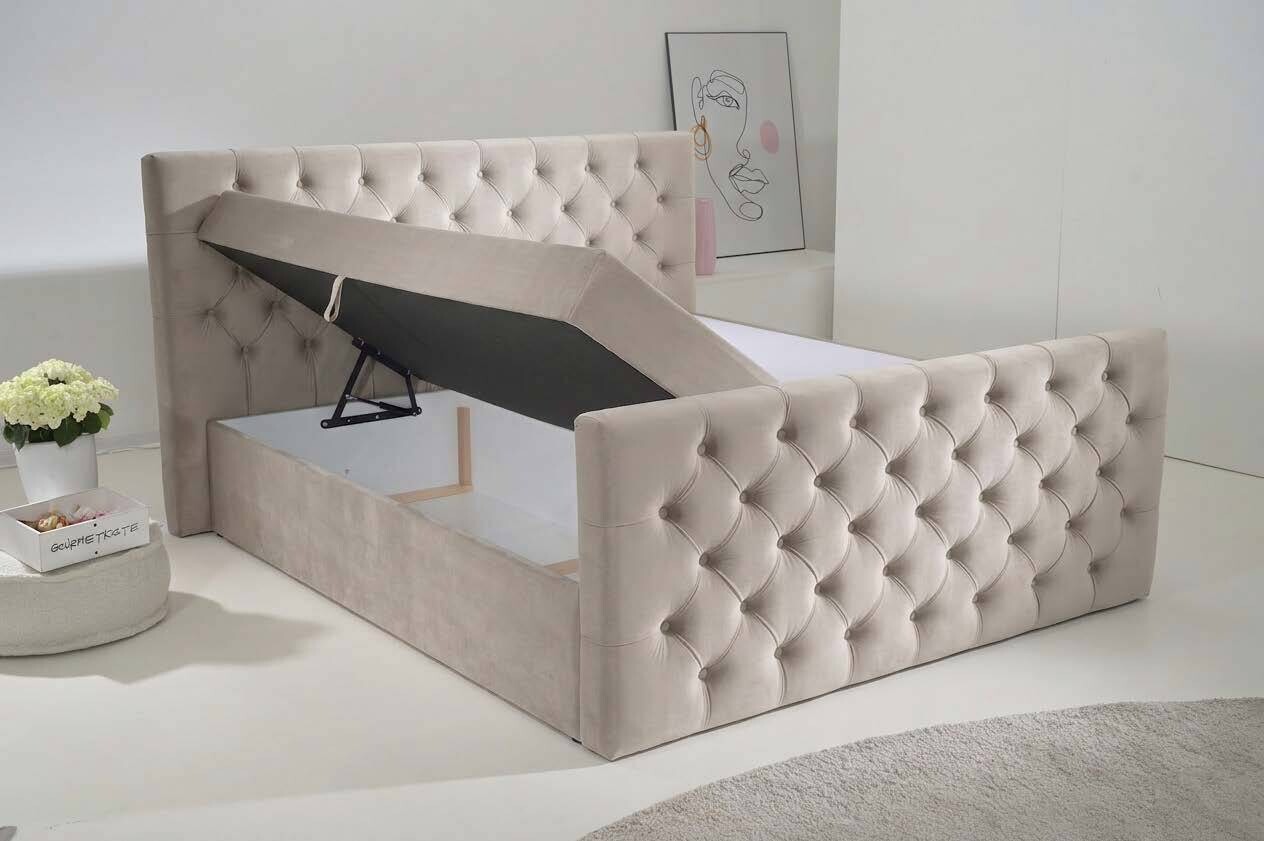 Boxbett Glow creme Liegefläche B/L: ca. 140x200 cm