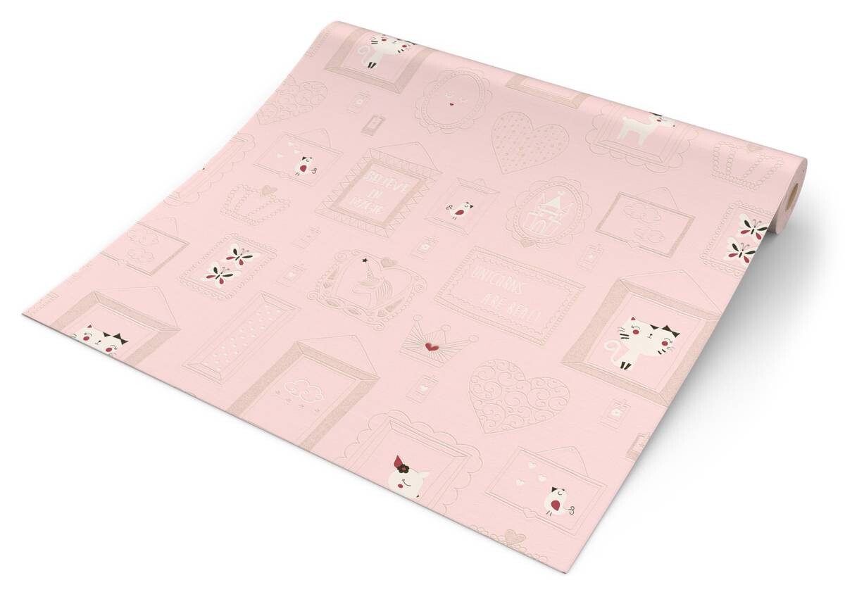 Vliestapete Bilder rosa B/L: ca. 53x1005 cm