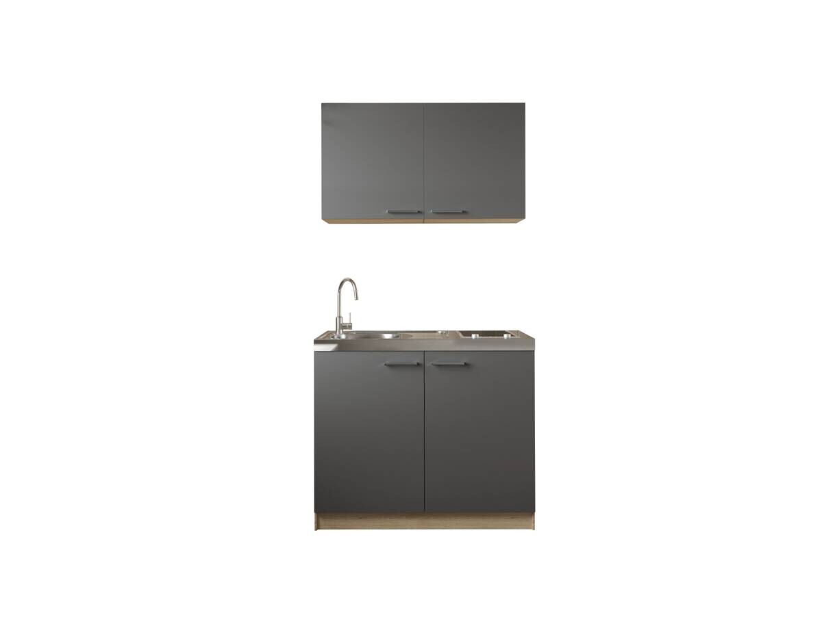 Anbauküchen-Set Merle grau B/H/T: ca. 100x200x60 cm