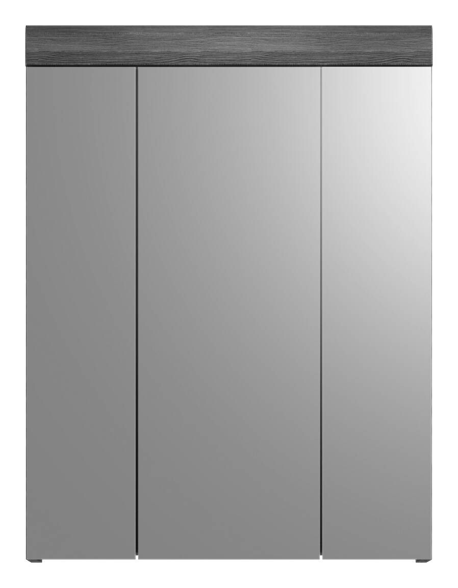 Badezimmer-Set Scout Rauchsilber Nachbildung weiß Hochglanz B/H/T: ca. 60x191x34 cm