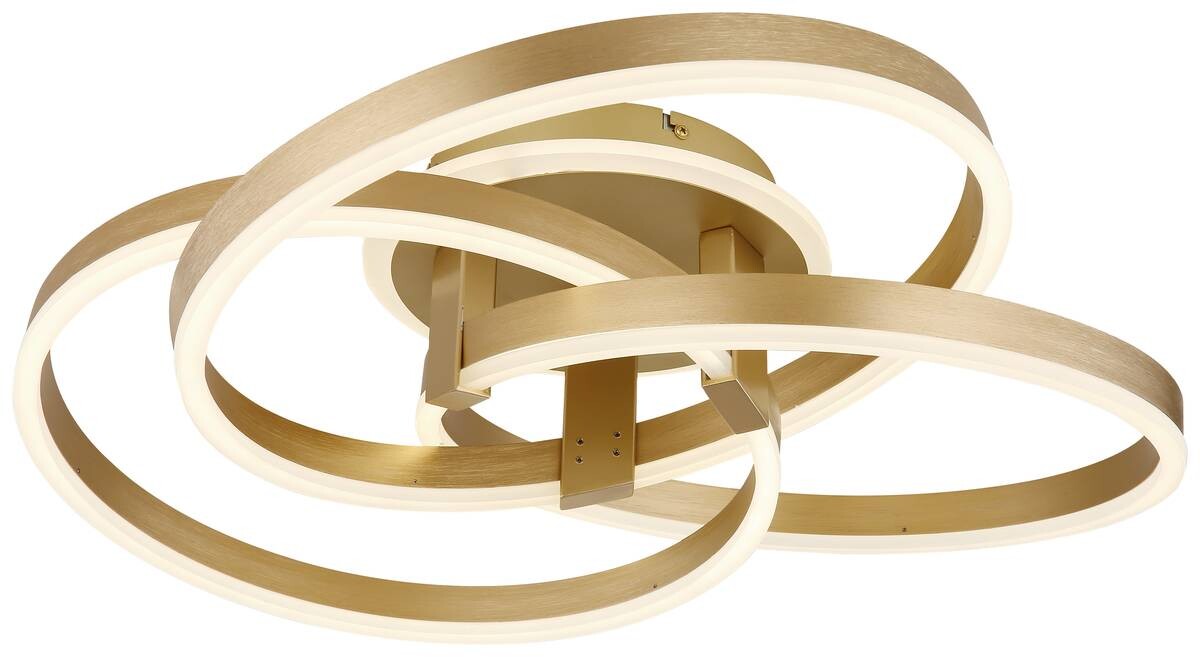 GLOBO Deckenleuchte gold Acryl Aluminium Metall B/H/T: ca. 57,5x20x60 cm 1 Brennstellen