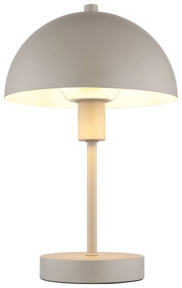 GLOBO Tischleuchte sand Metall H/D: ca. 31x20 cm E14 1 Brennstellen