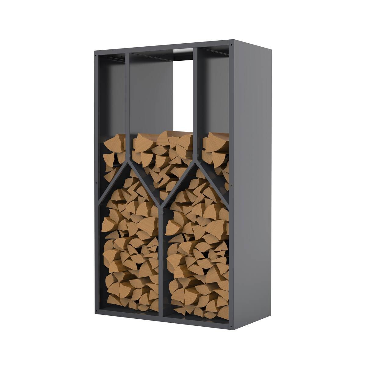 Westmann Kaminholzregal Castra anthrazit B/H/L: ca. 95x160x50 cm