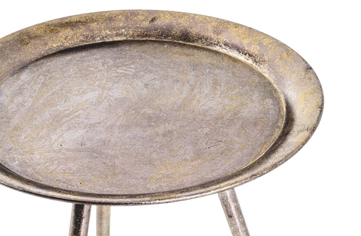Beistelltisch bronze lackiert Optik Metall H/D: ca. 54x44 cm