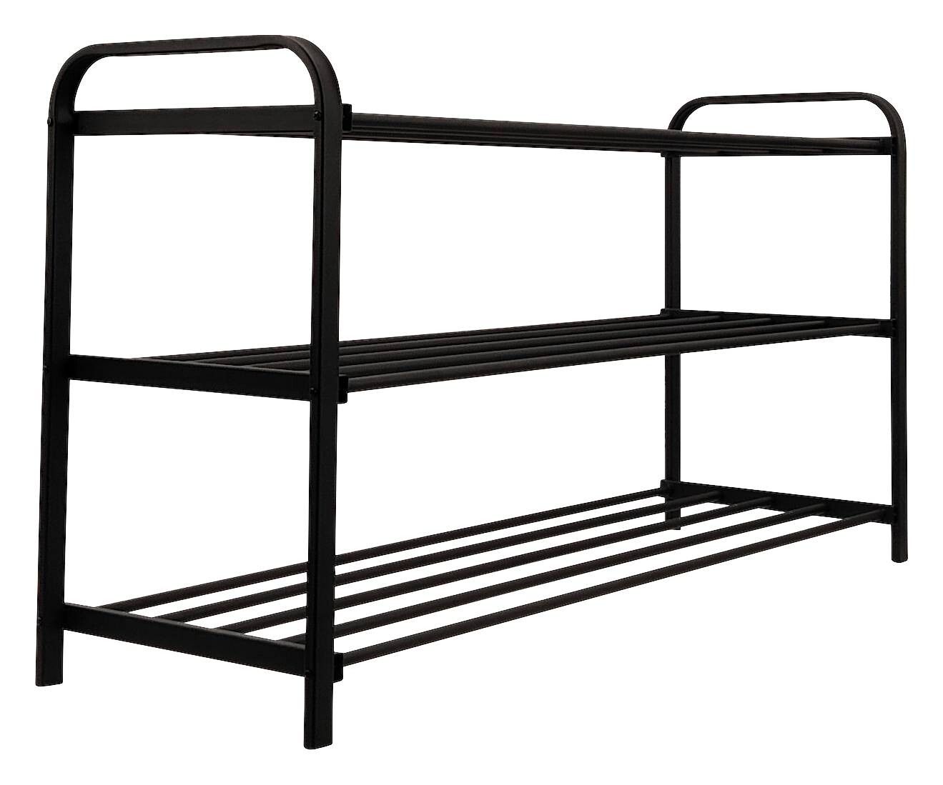 Schuhregal Manfred schwarz B/H/T: ca. 90x49x29 cm