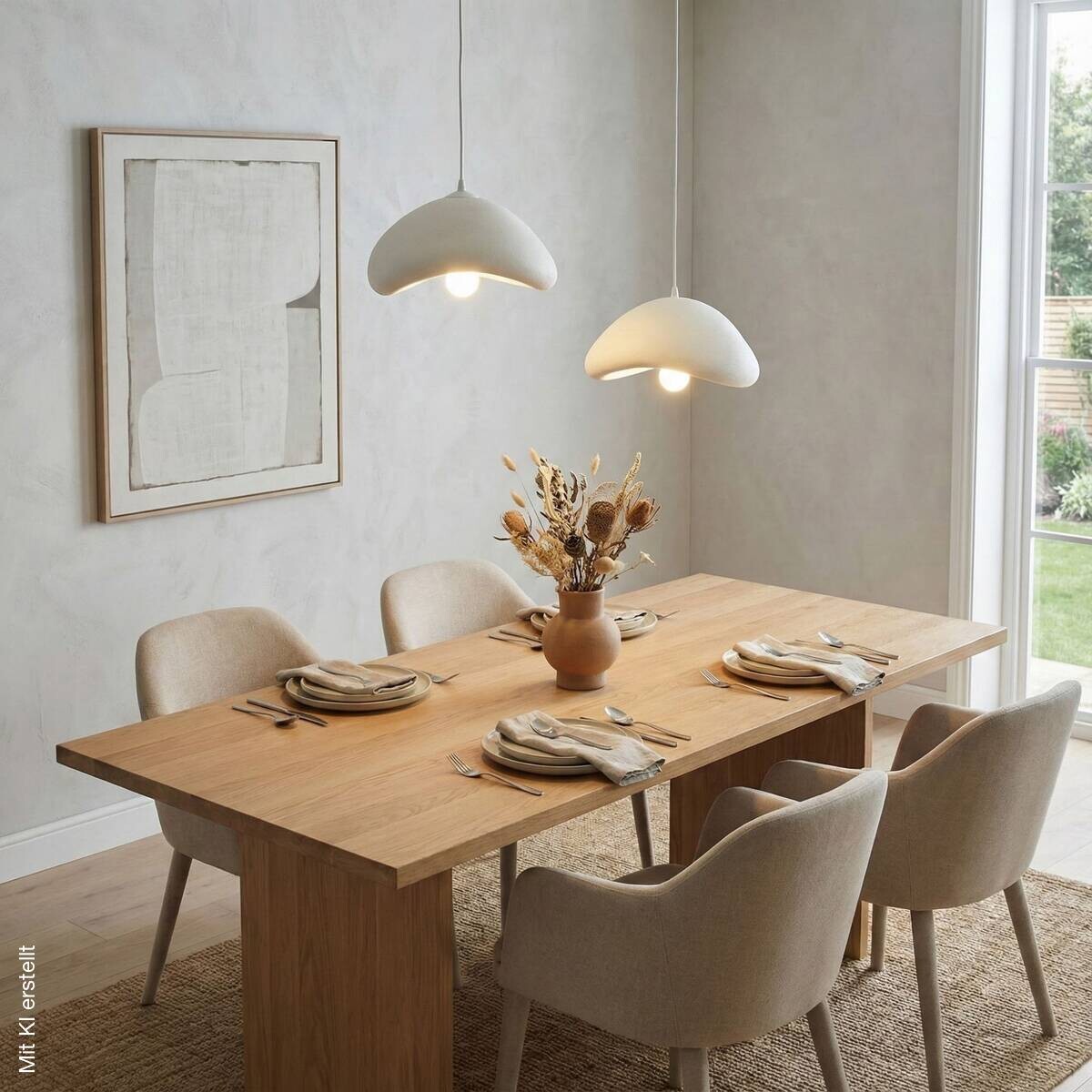 Opviq Pendelleuchte weiß B/H/T: ca. 74x106x74 cm E27 2 Brennstellen