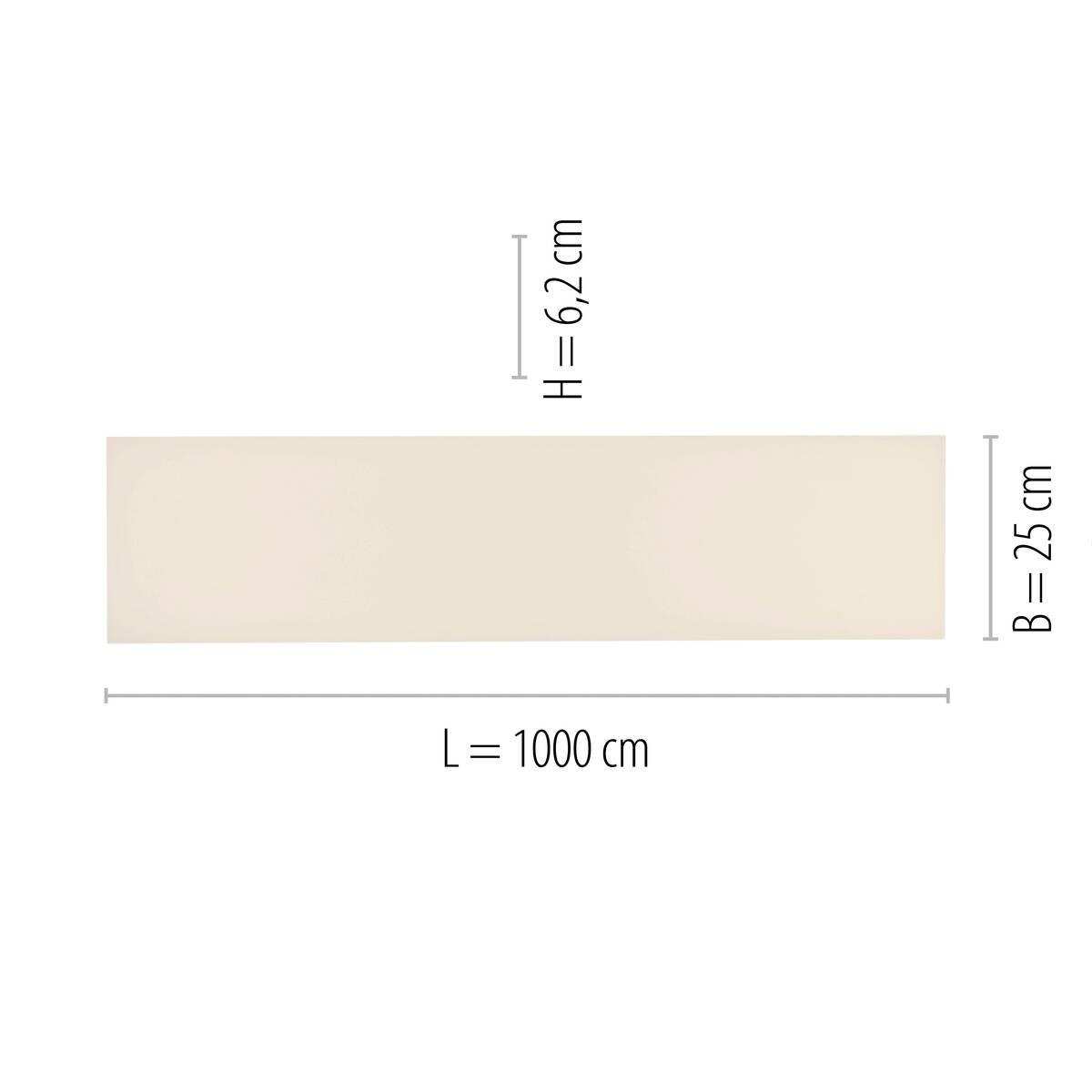 Just Light LED-Deckenleuchte weiß B/H/L: ca. 25x6,2x100 cm 2 Brennstellen
