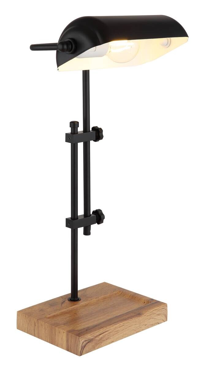 GLOBO Tischleuchte Marid schwarz Metall B/H/L: ca. 18,2x41x26,5 cm E27 1 Brennstellen