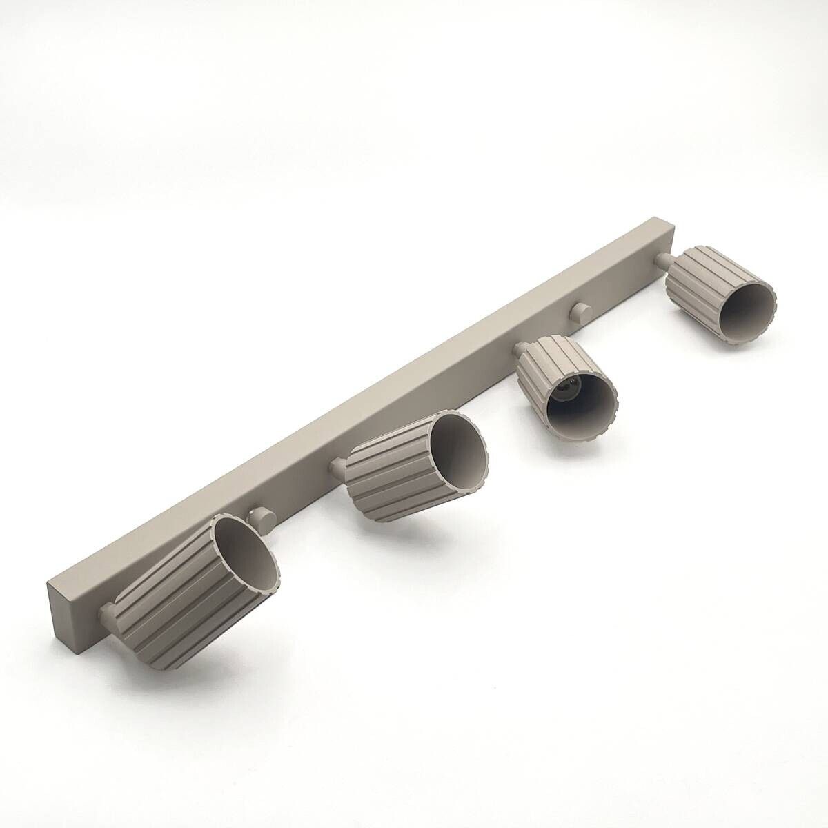 Lamkur Strahler Prisma beige Stahl B/H/L: ca. 6,5x16,5x81 cm 4 Brennstellen