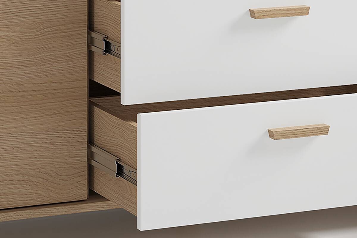 Sideboard BASTIAN Eiche weiß B/H/T: ca. 180x72,5x36,5 cm