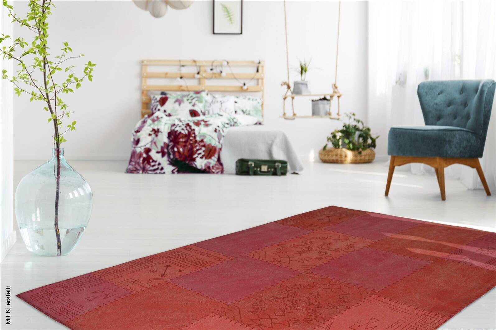 Kayoom Kurzflorteppich Lyrical 210 rot B/L: ca. 120x170 cm