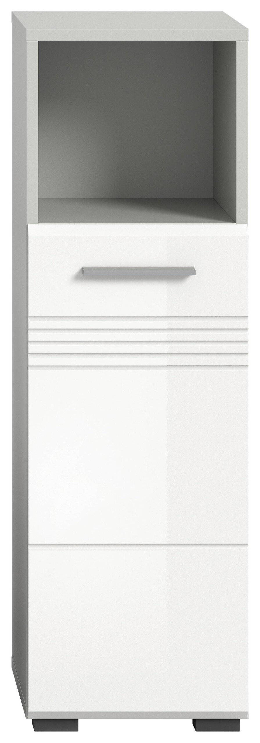 Schrank Copa hellgrau weiß Hochglanz B/H/T: ca. 30x95x30 cm
