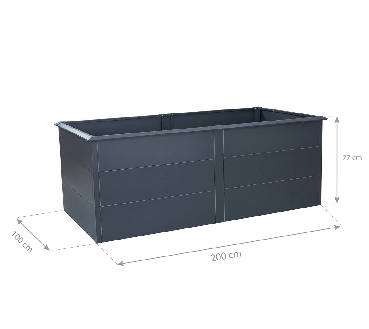 Westmann Hochbeet Primus XL anthrazit Metall B/H/T: ca. 200x77x100 cm