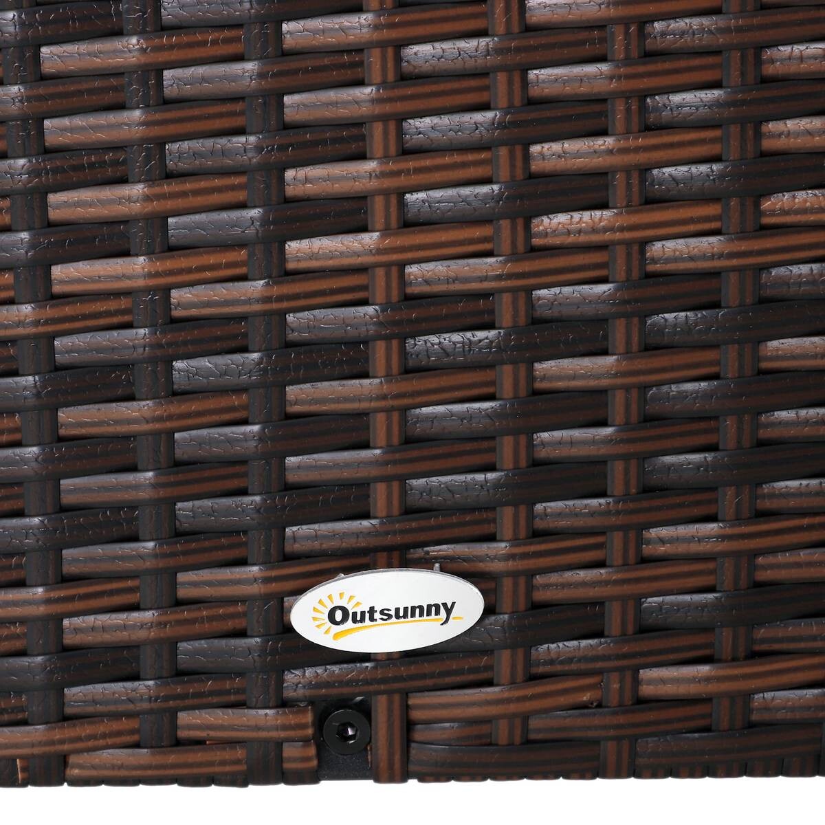 Outsunny Gartensofa braun Stahl B/H/L: ca. 66x67x129 cm