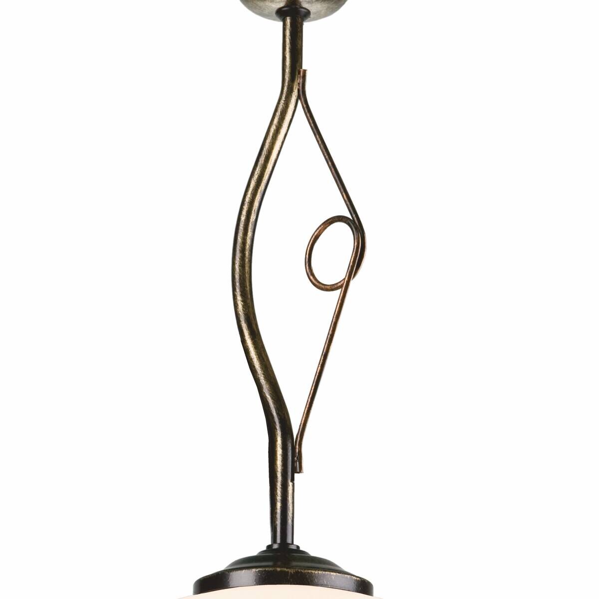 Lamkur Deckenleuchte Retro schwarz Glas Stahl B/H/L: ca. 32,5x45x32,5 cm E27 1 Brennstellen