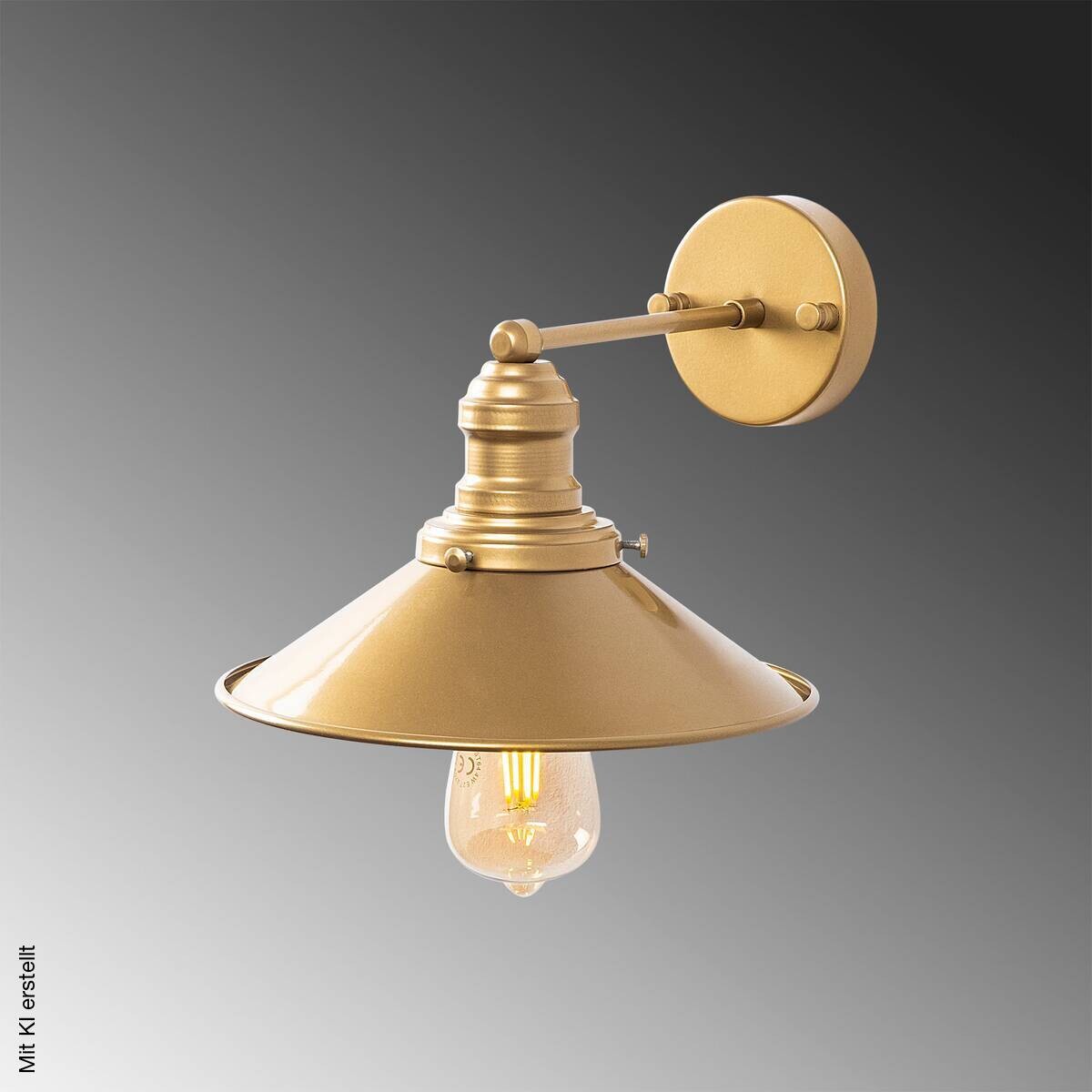 Opviq Wandleuchte gold Metall B/H/L: ca. 27x20x24 cm E27 1 Brennstellen