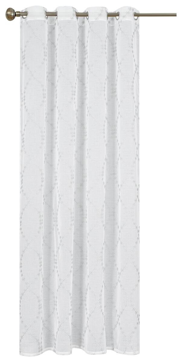 home Topline Ösenvorhang Nora silber B/L: ca. 135x245 cm