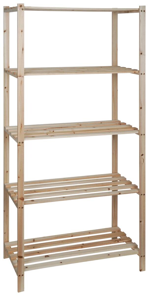 Holzregal natur B/H/L: ca. 40x170x75 cm