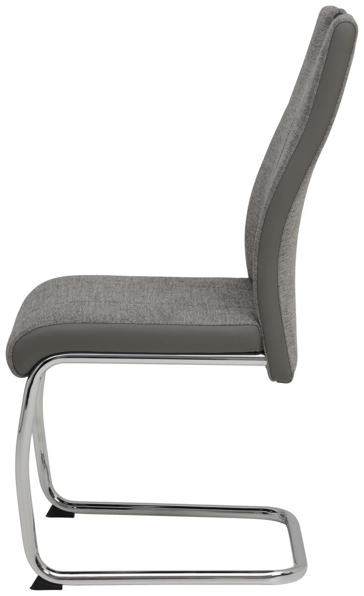 Schwingstuhl Alina 2er Set grau Webstoff B/H/T: ca. 43x59x98 cm