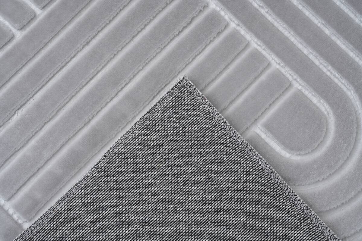 Kayoom Teppich Calma 125 silber B/L: ca. 120x160 cm