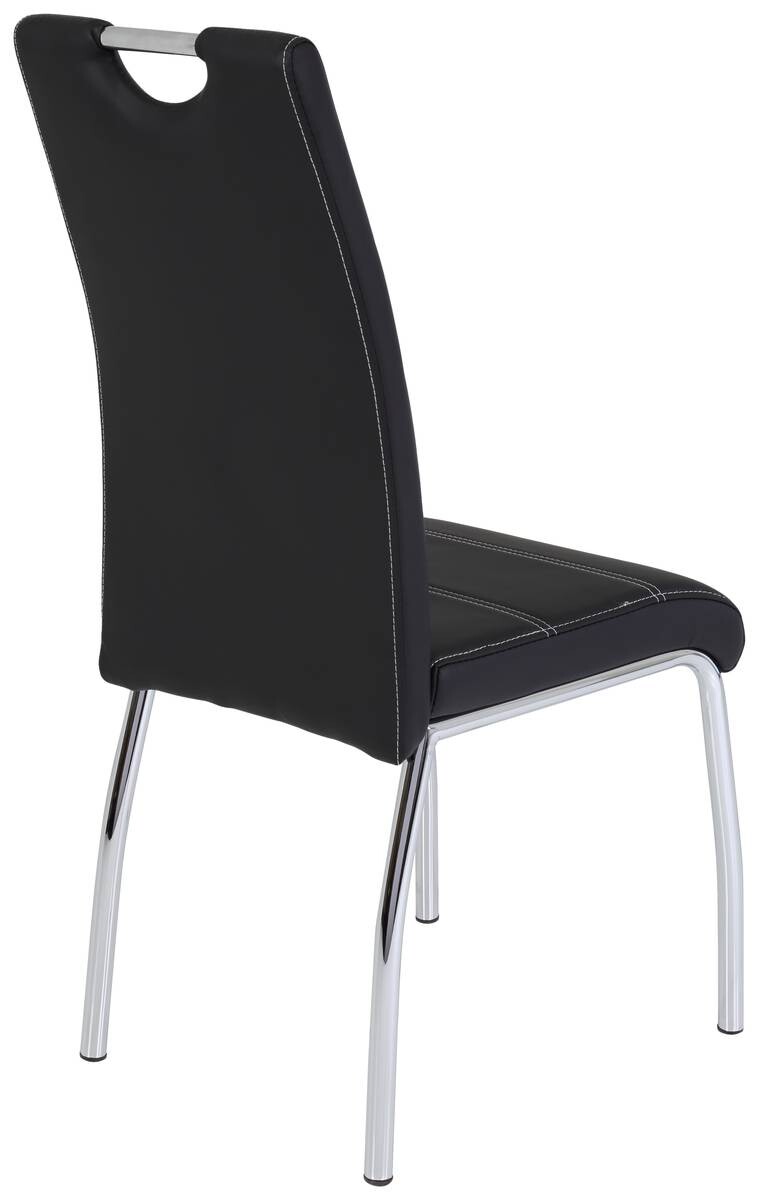 Stuhl Susi 2er Set schwarz Kunstleder B/H/T: ca. 44x98x61 cm