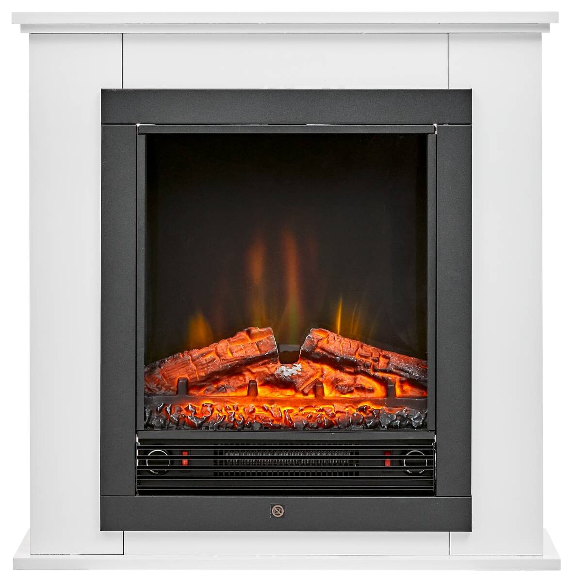 CLASSIC FIRE Elektrischer-Kamin 871125200410 weiß schwarz Glas Metall B/H/T: ca. 70x71x22 cm ca. 1800 W