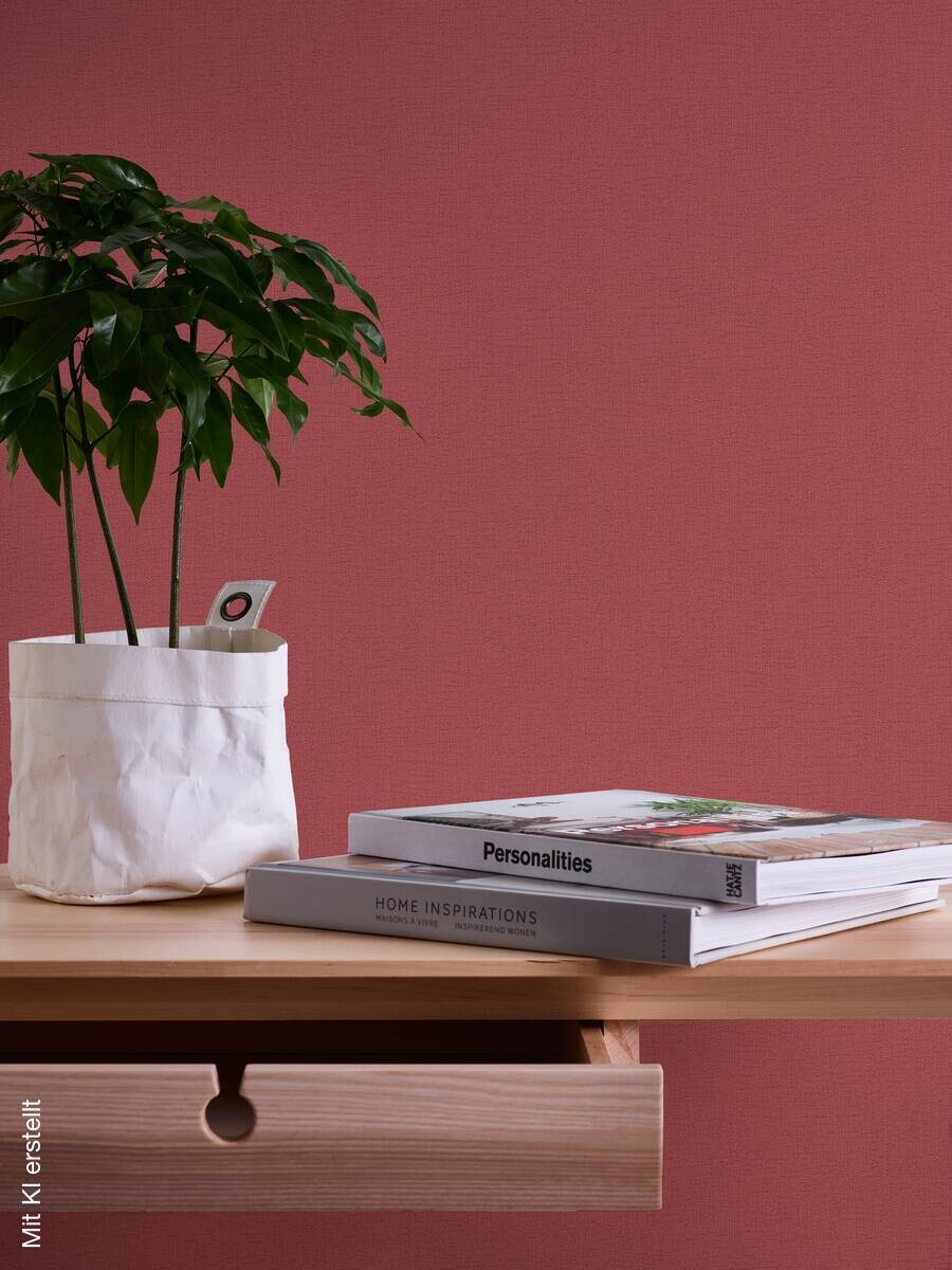 A.S.Creation Vliestapete Attractive Uni rot B/L: ca. 53x1005 cm