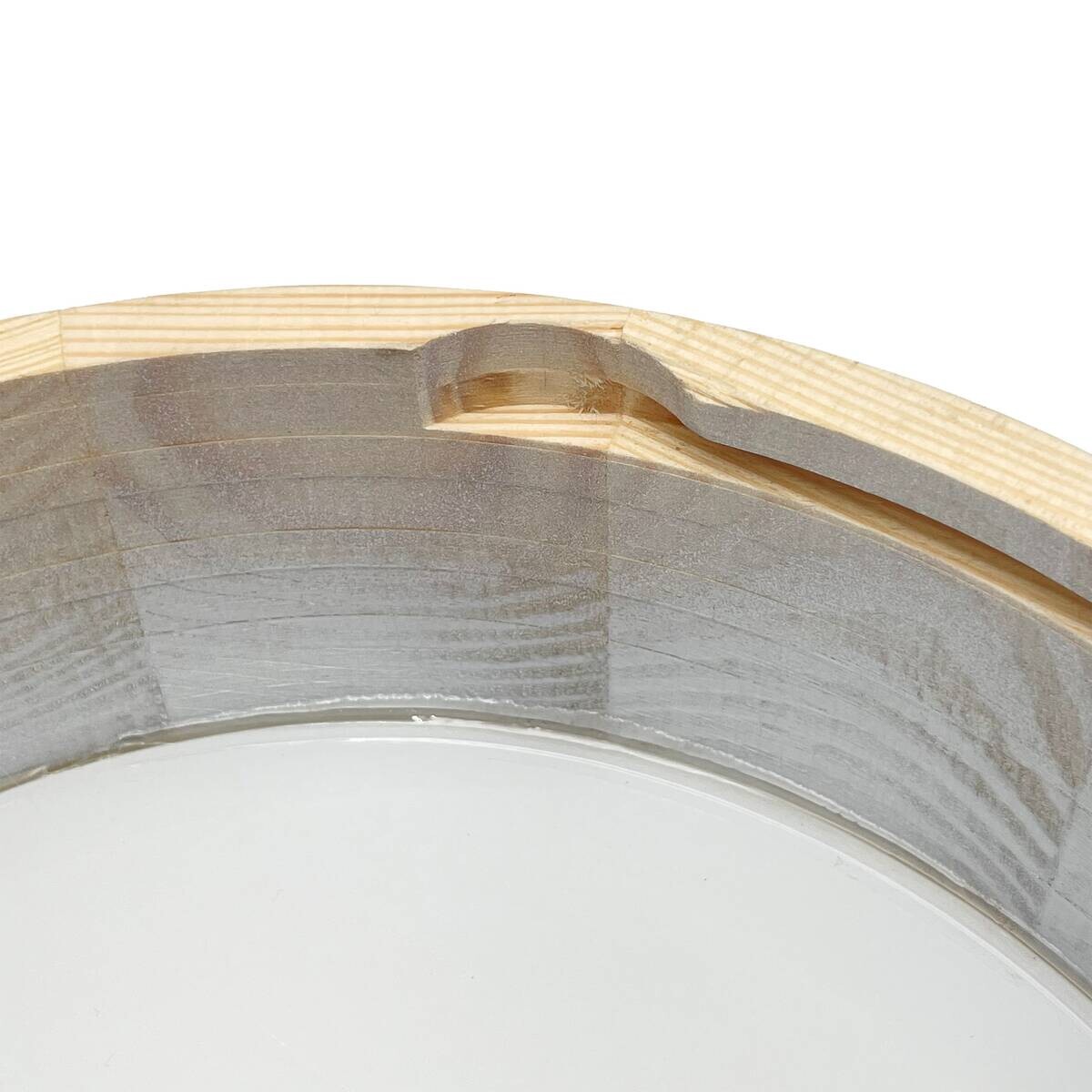 Lamkur Deckenleuchte hellbraun weiß Glas Holz B/H/L: ca. 28,5x12x28,5 cm 1 Brennstellen