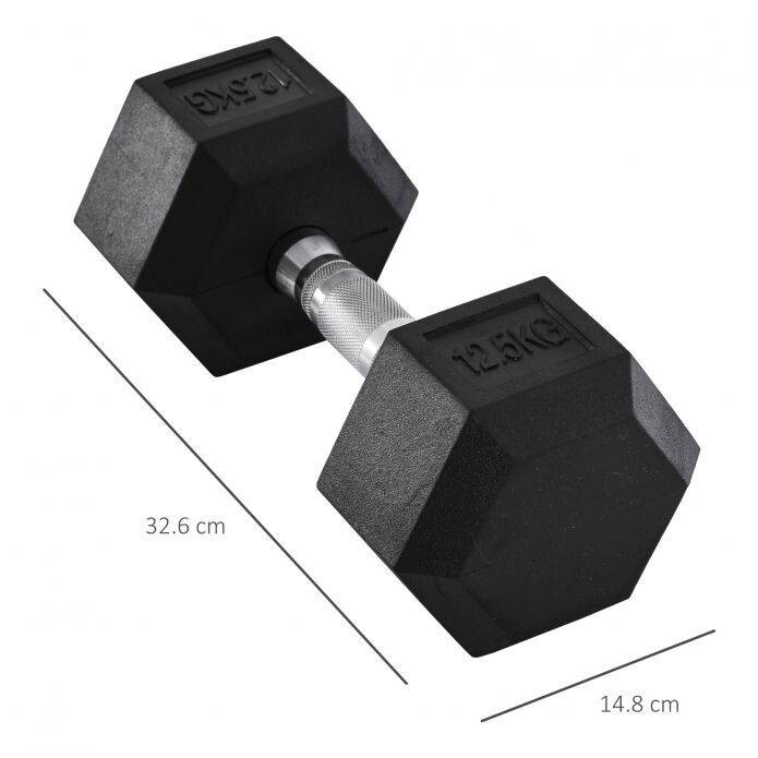 HOMCOM Hantel Gewichtstraining silber Metall B/H/L: ca. 32,6x9,9x14,8 cm