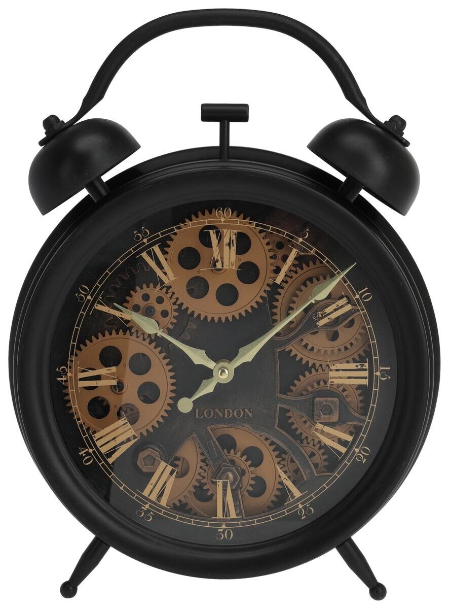 Wanduhr schwarz B/H/L: ca. 42,7x30,5x8,6 cm