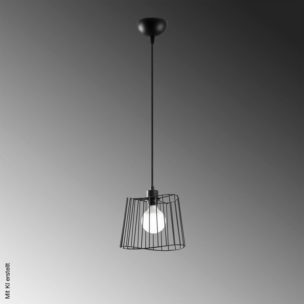 Opviq Pendelleuchte schwarz B/H/T: ca. 25x116x25 cm E27 1 Brennstellen