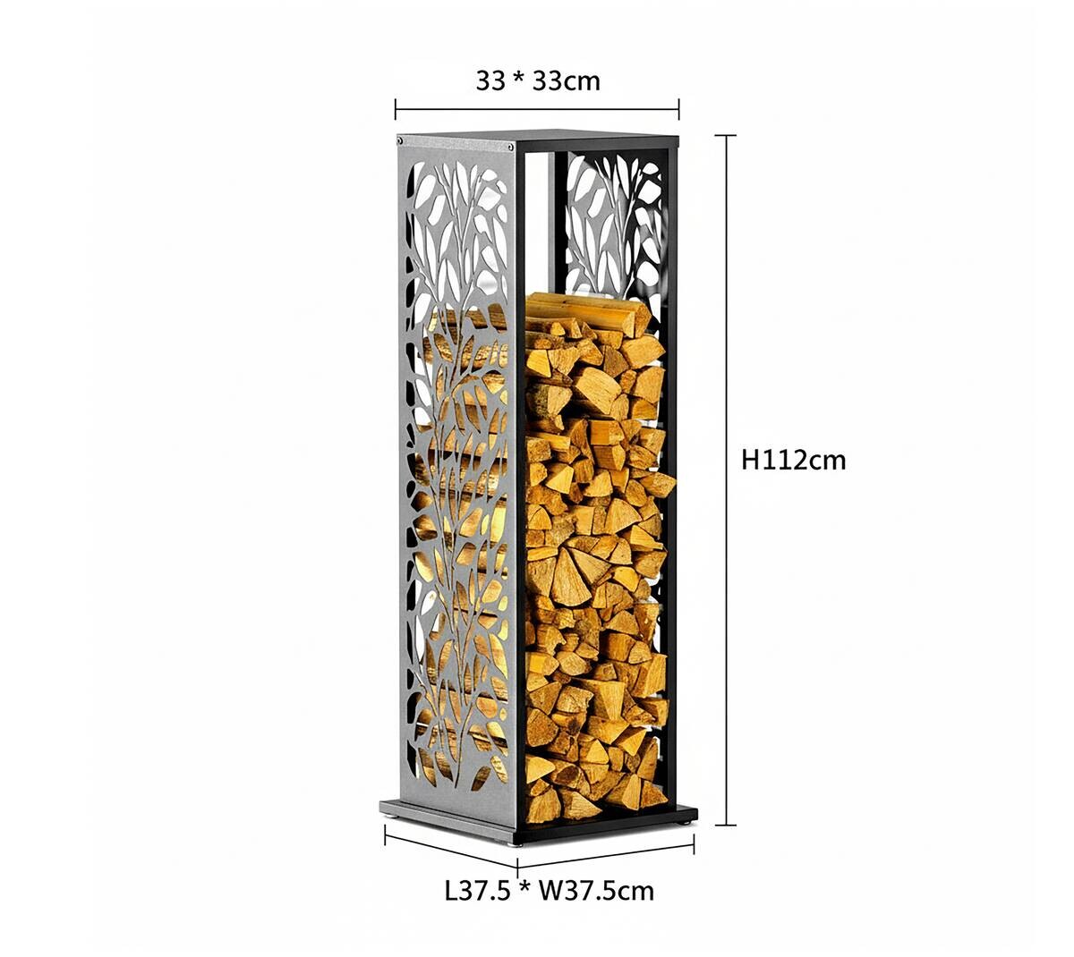 Westmann Kaminholzregal Luma anthrazit B/H/L: ca. 38x112x38 cm