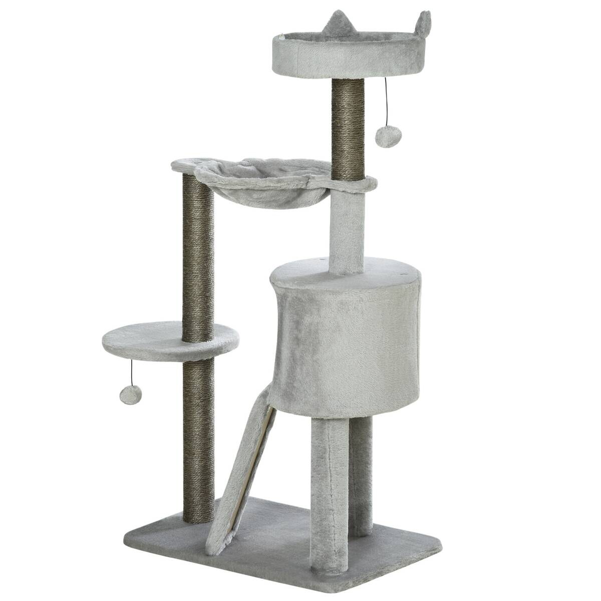 PawHut Kratzbaum hellgrau Polypropylen B/H/L: ca. 40x60x113 cm