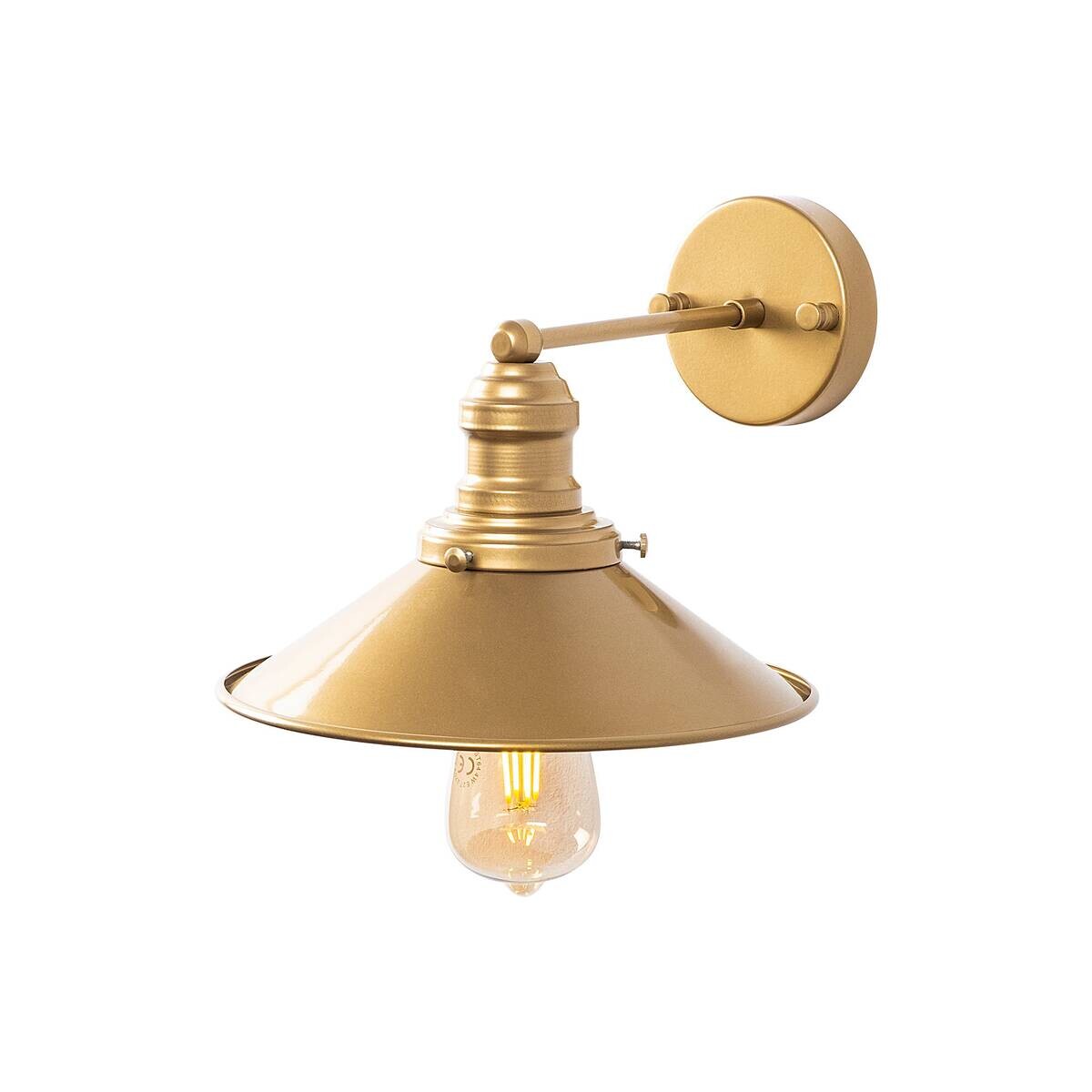 Opviq Wandleuchte gold Metall B/H/L: ca. 27x20x24 cm E27 1 Brennstellen