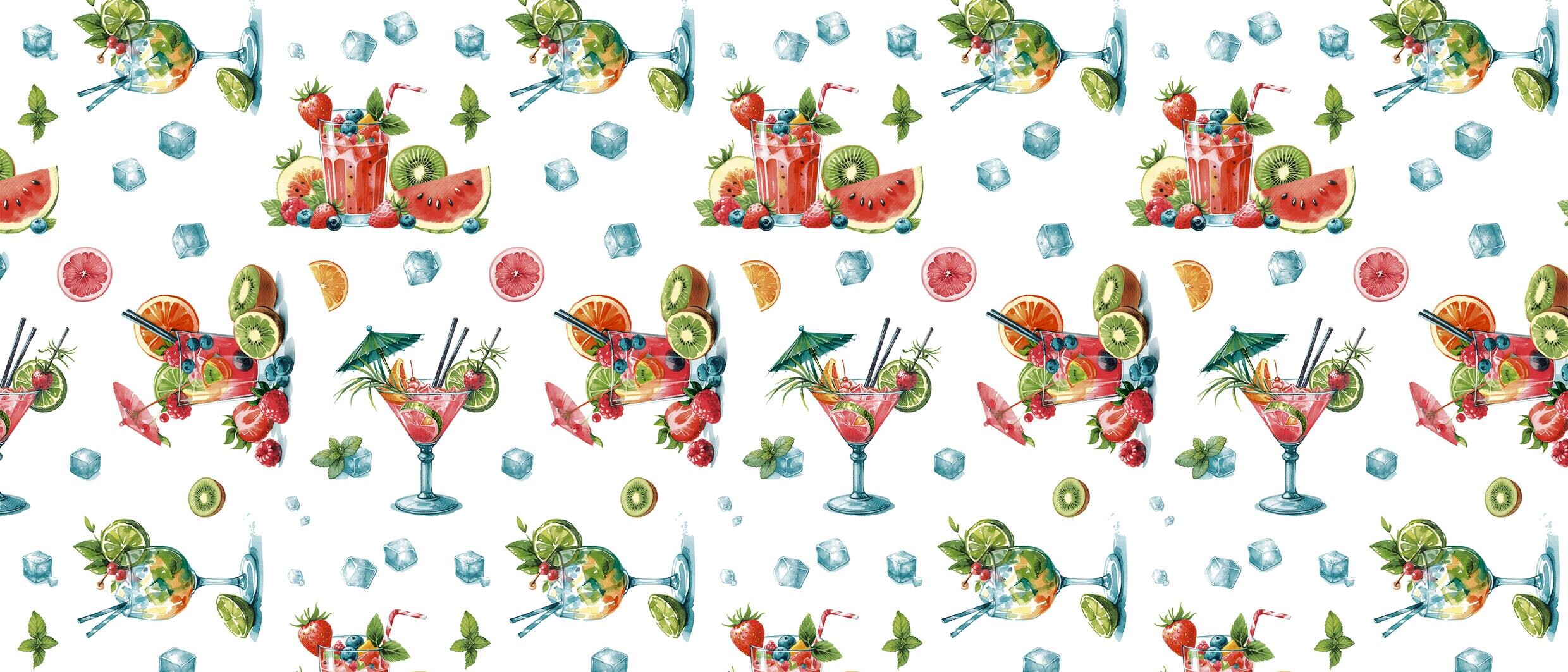 Milano Abwaschbarer Tischbelag Cocktail bunt B: ca. 140 cm