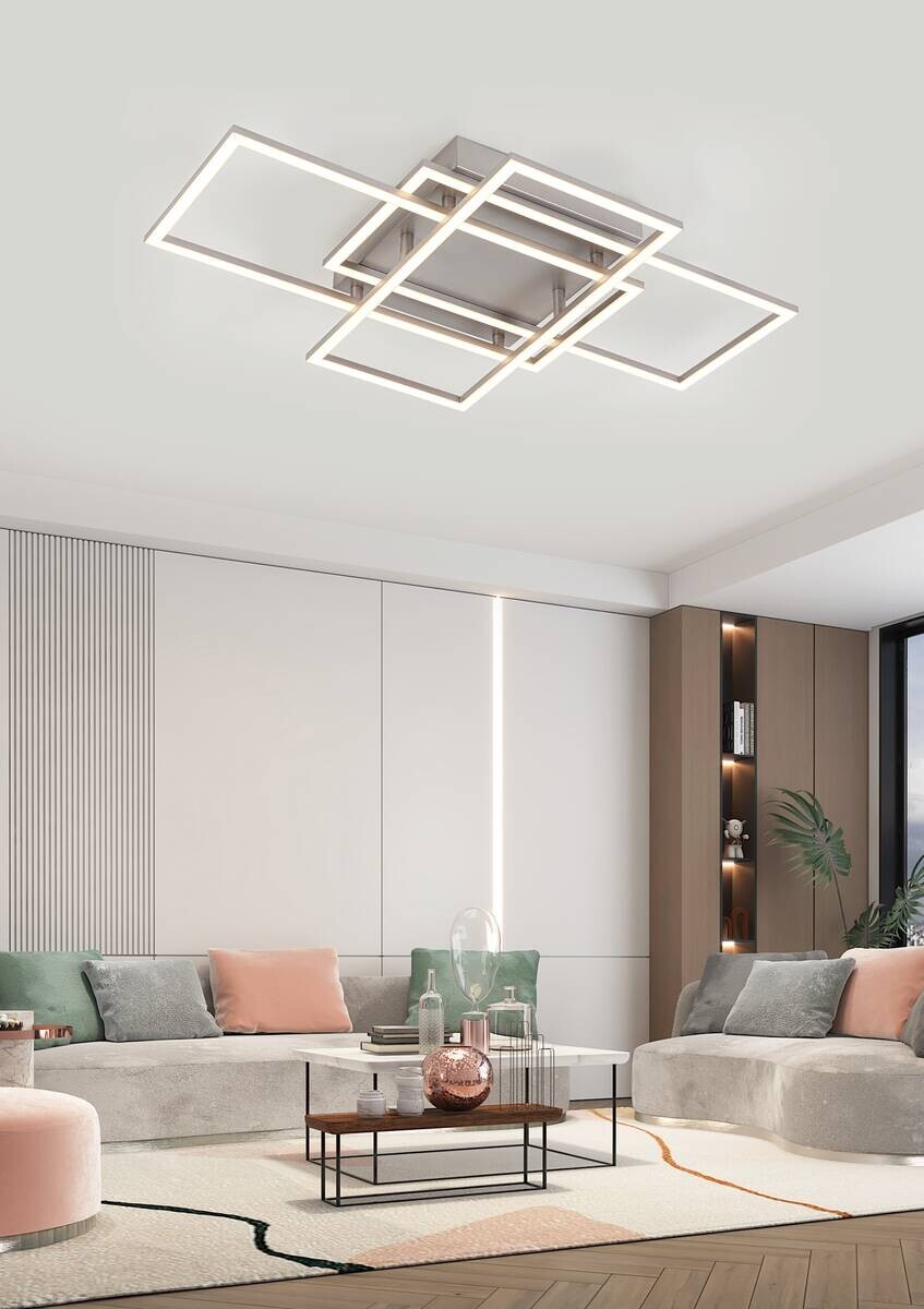 Nolo LED-Deckenleuchte Twin champagner Metall B/H/L: ca. 36x9,1x58 cm