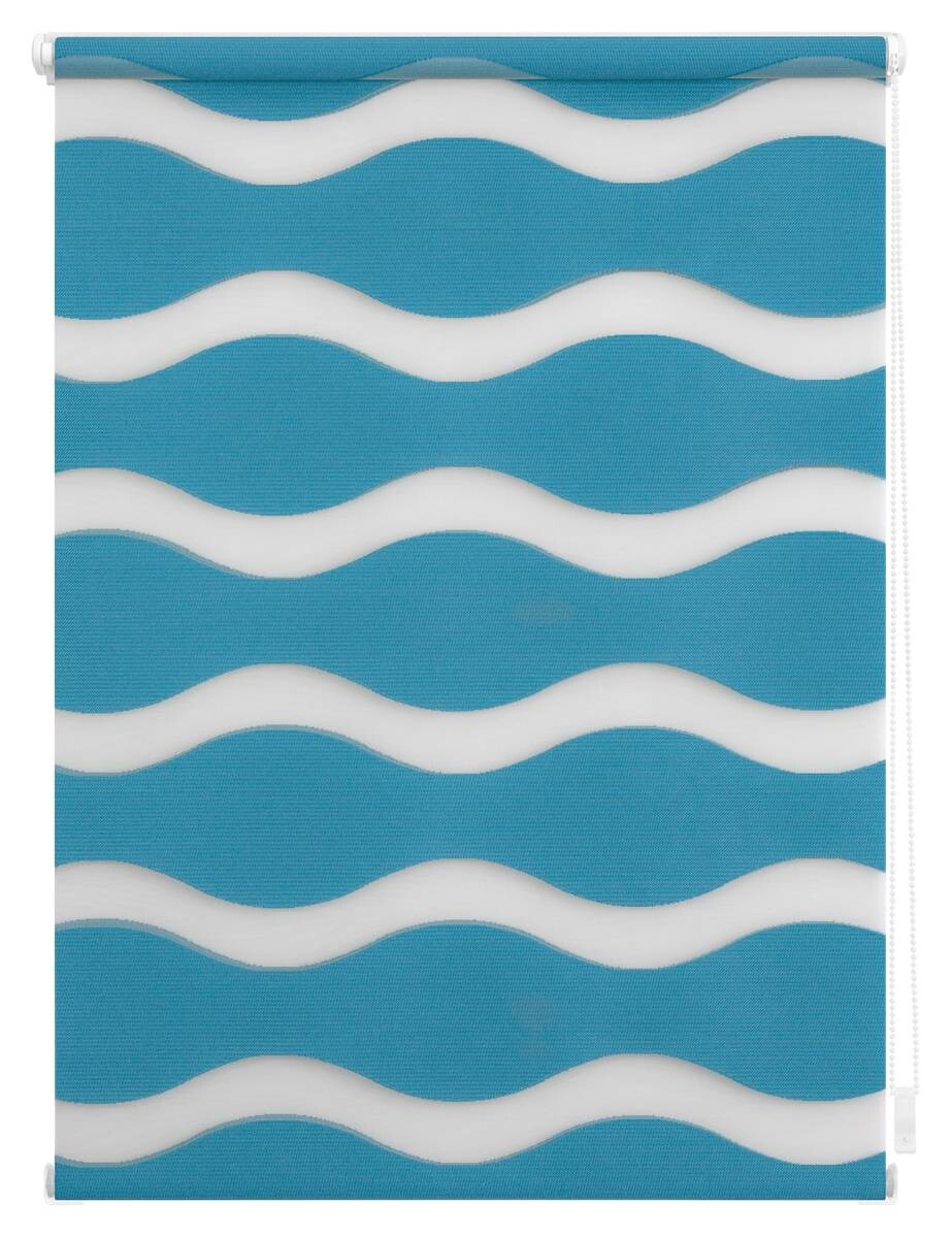 LICHTBLICK Doppelrollo Duo Welle petrol B/L: ca. 110x150 cm