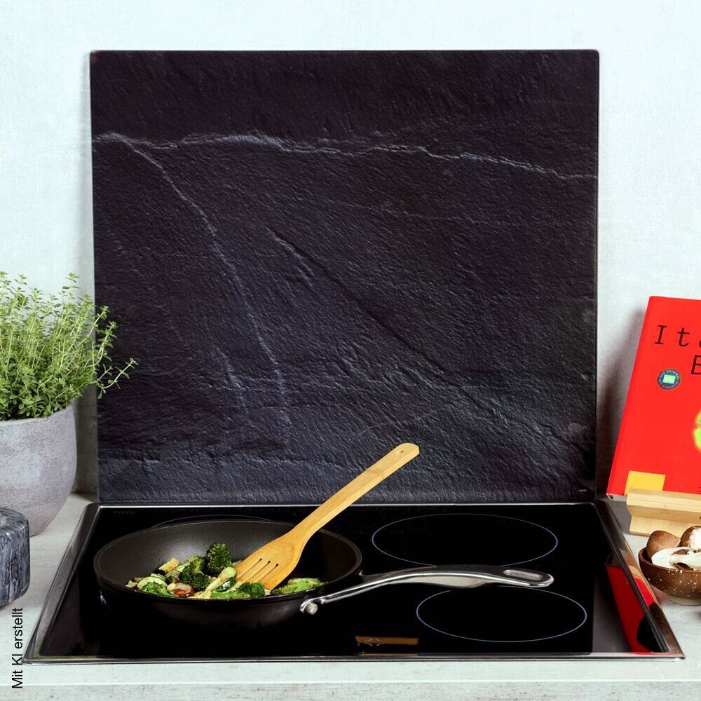 Kesper Glasschneideplatte dunkelgrau Marmor Glas B/H/L: ca. 50x1,4x56 cm